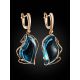 Amazing Golden Dangles With Blue Topaz The Serenade, image , picture 3