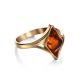 Chic Golden Ring With Baltic Amber The Colombina, Ring Size: 8.5 / 18.5, image , picture 3