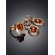 Golden Amber Adjustable Ring The Ellas, Ring Size: Adjustable, image , picture 5