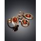 Golden Amber Adjustable Ring The Ellas, Ring Size: Adjustable, image , picture 5