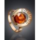Golden Amber Adjustable Ring The Ellas, Ring Size: Adjustable, image , picture 2