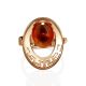 Golden Amber Adjustable Ring The Ellas, Ring Size: Adjustable, image , picture 4