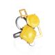 Geometric Amber Adjustable Ring The Picasso, Ring Size: Adjustable, image 