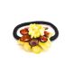 Multicolor Amber Flower Hair Tie, image 