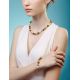 Ball Beaded Necklace With Multicolor Amber And Silver, image , picture 4