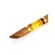 Unique Wooden Ball Pen With Amber And Inclusions, image , picture 3