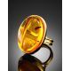 Amber Gold Plated Cocktail Ring With Insects The Clio, Ring Size: Adjustable, image , picture 2