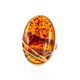 Gold Plated Amber Adjustable Ring The Meridian, Ring Size: Adjustable, image , picture 3