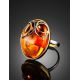 Gold Plated Amber Cocktail Ring The Meridian, Ring Size: Adjustable, image , picture 2