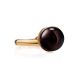 Gold-Plated Adjustable Ring With Cherry Amber The Paris, Ring Size: Adjustable, image , picture 5