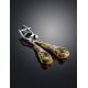 Filigree Gold Plated Dangles With Green Amber The Roxanne, image , picture 2
