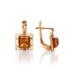 Geometric Gold Plated Amber Earrings The Ithaca, image , picture 3