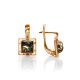 Geometric Green Amber Gold Plated Earrings The Ithaca, image , picture 4