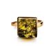 Gold-Plated Adjustable Ring With Green Amber The Sugar, Ring Size: Adjustable, image , picture 5