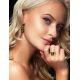 Square Amber Ring In Gold-Plated Silver The Aida, Ring Size: 11.5 / 21, image , picture 3