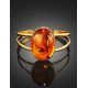Cuff Amber Bracelet In Gold Plated Silver The Clio, image , picture 2