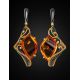 Amber Earrings In Gold-Plated Silver The Triumph, image , picture 3