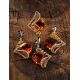 Amber Earrings In Gold-Plated Silver The Triumph, image , picture 4