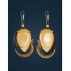 Drop Mammoth Tusk Earrings In Gold-Plated Silver The Era, image , picture 3