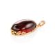 Voluptuous Gold-Plated Pendant With Red Amber The Cascade, image , picture 3