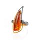 Handcrafted Gold-Plated Silver Ring With Cognac Amber The Palladio, Ring Size: Adjustable, image , picture 3
