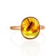 Amber Ring With Inclusion In Gold The Clio, Ring Size: 6.5 / 17, image , picture 4