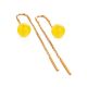 Amber Threader Earrings In Gold-Plated Silver The Jupiter, image , picture 4