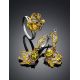 Gold Plated Ring With Green Amber And Crystals The Beatrice, Ring Size: 13 / 22, image , picture 6