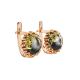Green Amber Earrings In Gold-Plated Silver The Brunia, image , picture 3