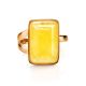 Stylish Natural Honey Amber Ring The Copenhagen, Ring Size: 11.5 / 21, image , picture 4