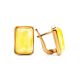 Honey Amber Earrings In Gold-Plated Silver The Copenhagen, image , picture 4