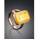 Stylish Natural Honey Amber Ring The Copenhagen, Ring Size: 11.5 / 21, image , picture 2