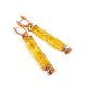 Exotic Style Amber Dangle Earrings The Kenya, image , picture 3