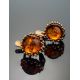 Amber Earrings In Gold-Plated Silver The Brunia, image , picture 2