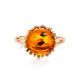 Cognac Amber Ring In Gold-Plated Silver The Brunia, Ring Size: 13 / 22, image , picture 5