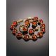 Cognac Amber Ring In Gold-Plated Silver The Brunia, Ring Size: 7 / 17.5, image , picture 6