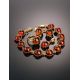 Cognac Amber Ring In Gold-Plated Silver The Brunia, Ring Size: 13 / 22, image , picture 6