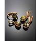 Green Amber Ring In Gold-Plated Silver The Twinkle, Ring Size: 11.5 / 21, image , picture 6