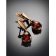 Cognac Amber Earrings In Gold-Plated Silver The Twinkle, image , picture 2