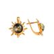 Green Amber Gold-Plated Earrings The Helios, image , picture 3