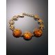 Amazing Symbolic Gift The Tree Of Life Bracelet Made in Amber And Gold-Plated Silver, image , picture 2