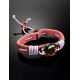 Leather Tie Bracelet With Cognac Amber The Copacabana, image , picture 2