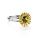 Gold Plated Silver Ring With Green Amber The Barbados, Ring Size: 8.5 / 18.5, image , picture 4