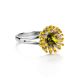 Gold Plated Silver Ring With Green Amber The Barbados, Ring Size: 12 / 21.5, image , picture 4