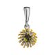 Chic Gold-Plated Pendant With Green Amber The Barbados, image 