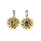 Chic Silver Amber Earrings The Barbados, image 