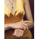 Gold-Plated Ring With Green Amber The Peony, Ring Size: 5 / 15.5, image , picture 3