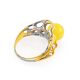 Bold Gold-Plated Ring With Honey Amber The Turandot, Ring Size: 13 / 22, image , picture 5