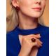 Яркое крупное кольцо «Роза» с янтарём коньячного цвета в позолоте 16, Ring Size: 11.5 / 21, image , picture 3