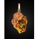 Sparkling Handmade Amber Pendant In Sterling Silver the Dew, image , picture 2
